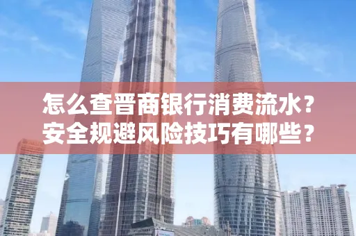 怎么查晋商银行消费流水？安全规避风险技巧有哪些？