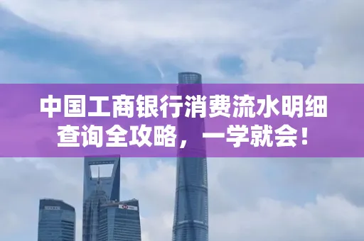 中国工商银行消费流水明细查询全攻略，一学就会！