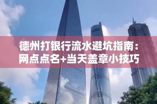 德州打银行流水避坑指南：网点点名+当天盖章小技巧