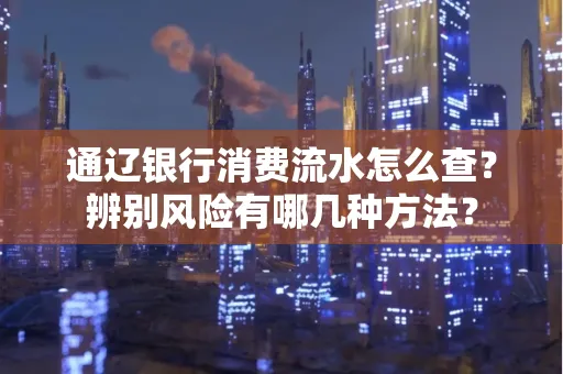 通辽银行消费流水怎么查？辨别风险有哪几种方法？